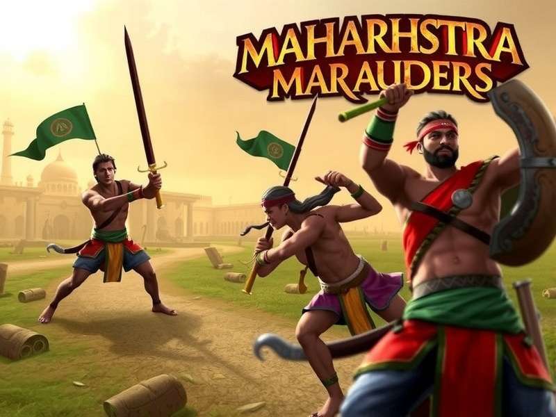 Intense fortress battle in Maharashtra Marauders Maharashtra Marauders gameplay screenshot showing Maratha warriors in combat
